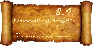Brassoványi Imogén névjegykártya